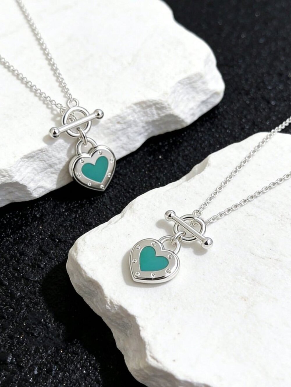 Silver Luxury Minimalist Women's Heart Pendant Necklace
